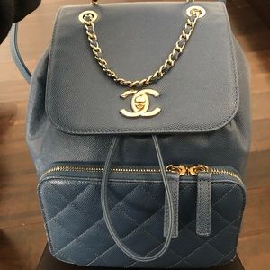 **SOLD** Chanel Blue Business Affinity Backpack